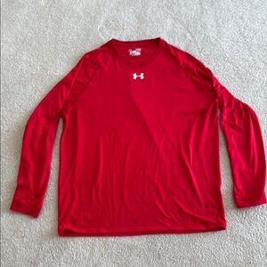 Under Armour Red Long Sleeve Performance Tee